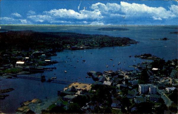 Aerial View Showing Boothbay Harbor Maine