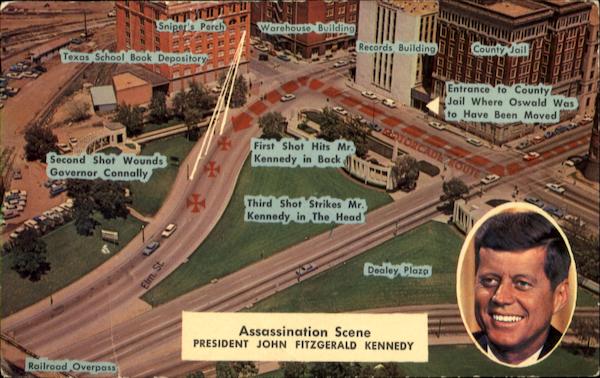 Assassination Scene President John Fitzgerald Kennedy Dallas Texas