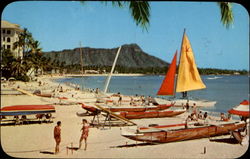 Waikiki Beach Postcard
