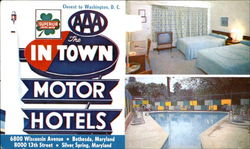 The In Town Motor Hotels, 6800 Wisconsin Ave On U. S. #240 Postcard