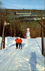 T Bar At Indianhead Mountain Ski Area Wakefield, MI Postcard Postcard