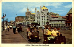 Rolling Chairs On The Boardwalk Postcard