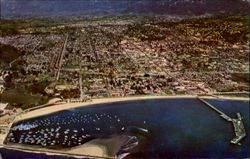 Aerial View Of Santa Barbara Postcard