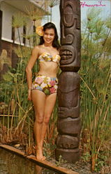 Miss Kauai And Tiki Postcard