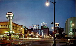 Looking Up Vine Street From Sunset Boulevard Hollywood, CA Postcard Postcard