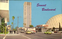 Sunset Boulevard Hollywood, CA Postcard Postcard