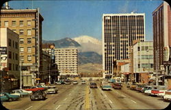 Pike Peak Avenue And State Center Postcard