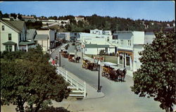 Main Street And Village Postcard