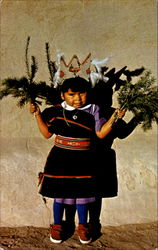 Tiny Cochiti Pueblo Dancer Postcard