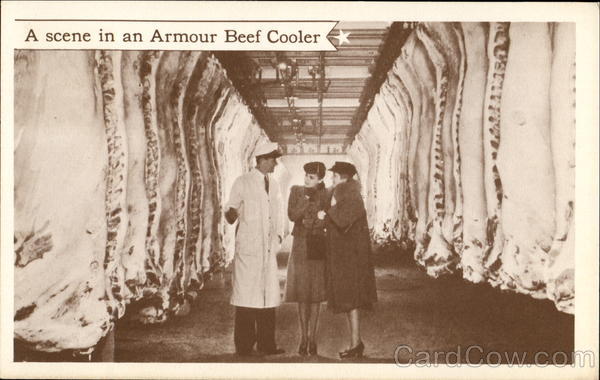 A Scene In An Armour Beef Cooler Advertising
