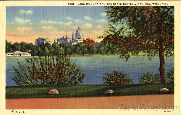 Lake Monona And The State Capitol Madison Wisconsin