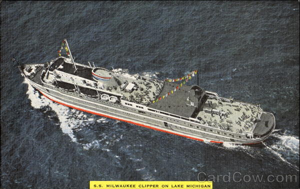 S. S. Milwaukee Clipper On Lake Michigan Boats, Ships