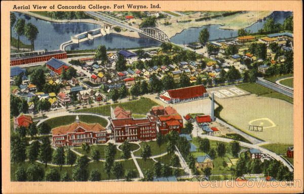 Aerial View Of Concordia College Fort Wayne Indiana