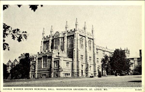 George Warren Brown Memorial Hall, Washington University St. Louis Missouri