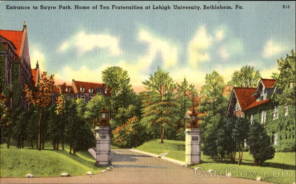 Entrance To Sayre Park, Lehigh University Bethlehem Pennsylvania