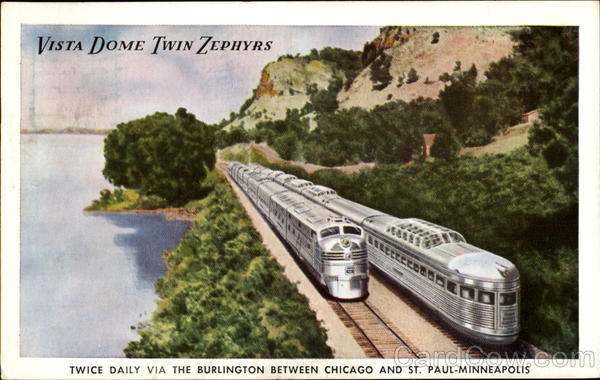 Vista Dome Twin Zephyrs Trains, Railroad