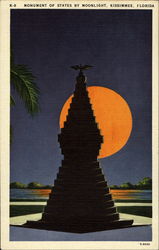 Monument Of States By Moonlight Kissimmee, FL Postcard Postcard