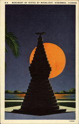 Monument Of States By Moonlight Postcard