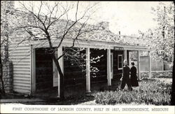 First Courthouse Of Jackson County Postcard