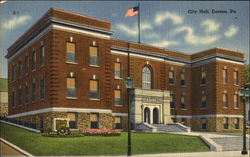 City Hall Easton, PA Postcard 