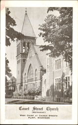 Court Street Church, West Court At Church Streets Flint, MI Postcard Postcard