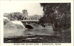 Bridge Over Solomon River Minneapolis, KS Postcard Postcard