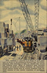 Limestone Quarry Monon Hoosier Line Postcard