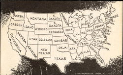 US Map Postcard