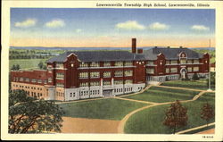 Lawrenceville Township High School Illinois Postcard Postcard