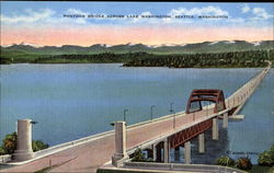 Pontoon Bridge Across Lake Washington Seattle, WA Postcard Postcard