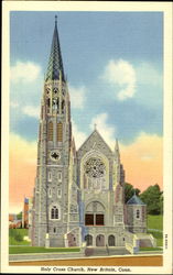 Holy Cross Church New Britain, CT Postcard Postcard