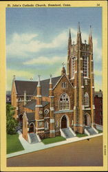 St. John's Catholic Church Stamford, CT Postcard Postcard