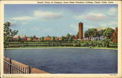 Scenic View Of Campus, Iowa State Teachers College Postcard