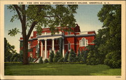 Fine Arts Building, Greenville Woman's College South Carolina Postcard Postcard