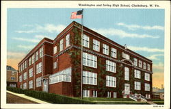 Washington And Irving High School Clarksburg, WV Postcard Postcard