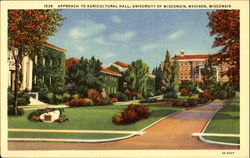 Approach To Agricultural Hall, University Of Wisconsin Madison, WI Postcard Postcard