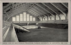 Inside View Of New Purdue Fieldhouse, Purdue University Postcard