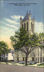 First Methodist Church And Church House Postcard