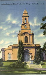 Colton Memorial Chapel, Lafayette College EAston, PA Postcard Postcard