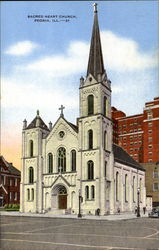 Sacred Heart Church Peoria, IL Postcard Postcard