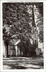 Congregational Church Whitewater, WI Postcard Postcard