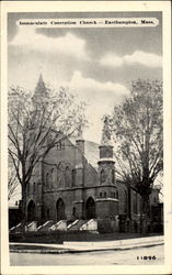 Immaculate Conception Church Easthampton, MA Postcard Postcard
