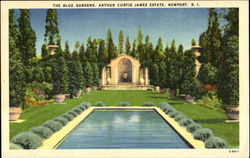 The Blue Gardens, Arthur Curtis James Estate Postcard