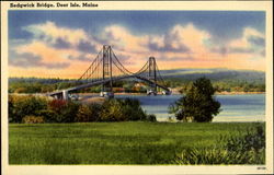 Sedgwick Bridge Deer Isle, ME Postcard Postcard