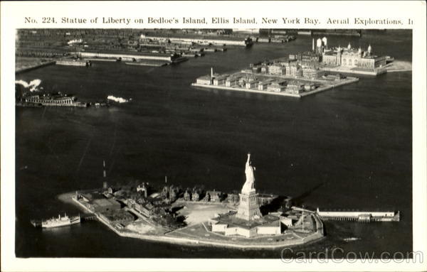 Statue Of Liberty On Bedloe's Island, Ellis Island New York City