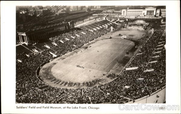 Soldier's Field And Field Museum, Lake Front Chicago Illinois