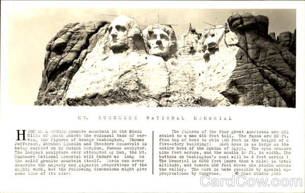 Mt. Rushmore National Memorial Keystone South Dakota