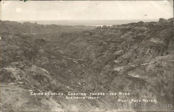 Caine's Coulee, Looking Toward The River Glendive Montana