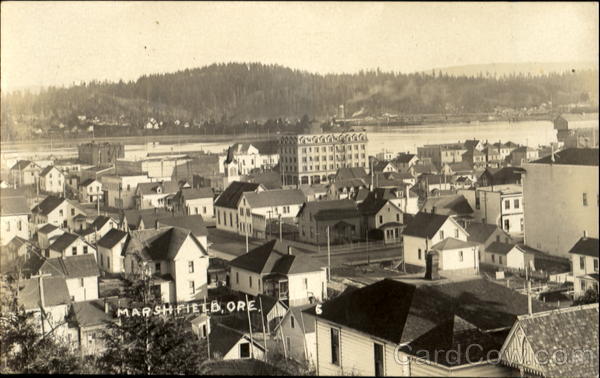 Aerial View, Marshfield Coos Bay Oregon