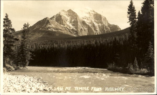 Mt. Temple From Railway AB Canada Alberta